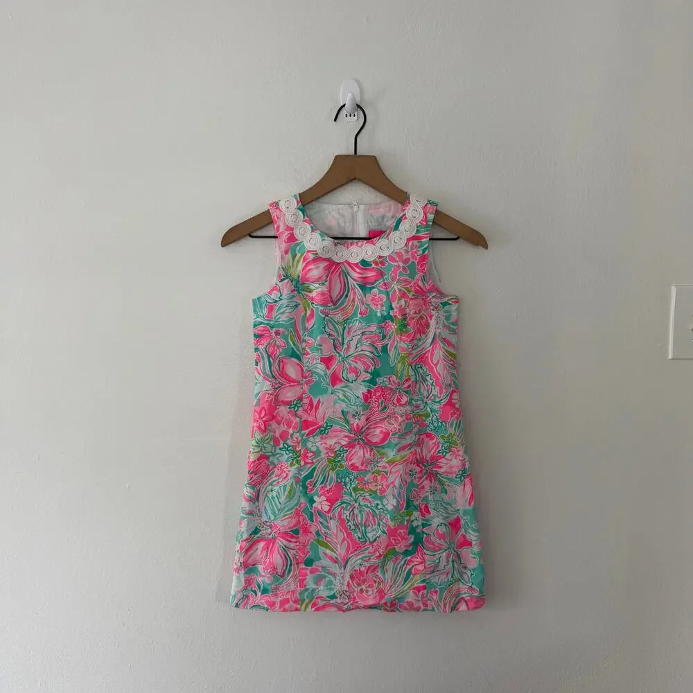Lilly Pulitzer Girls Mini Mila Shift Dress Size 10
